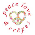 Peace Love and Crepes Logo